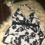 Swimsuits for all blk/white floral tankini top 20 Black Size undefined Photo 2