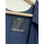 C/MEO COLLECTIVE Cold Shoulder Top Women Large Navy Blue Lined Blouse Anthro Photo 5