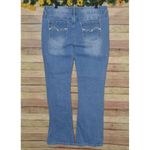 Long Elegant Legs Ladies Light Wash Flare Leg Blue Jeans Size 18 Tall Stretch De Photo 3