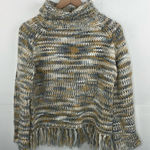 Solitaire  Chunky Boho Pull Over Turtleneck Sweater size Small Photo 0