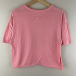 The Rolling Stones Pink White Red Lips Raw Hem Graphic Short Sleeve Band Tee Photo 7