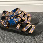 Teva  Sandal Size 9 Adjustable Strap Blue Orange Waterproof Hiking Outdoor Comfy Photo 0