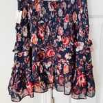 Anthropologie Asymmetrical Smocking Ruffles Mini Skirt, Size S Photo 5