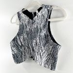 Lululemon Zip Back Crop Sports Bra Workout Top Black White 10 Photo 4