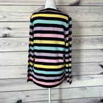 Hot Topic Black & Pastel Striped Unicorn Sweater Photo 6