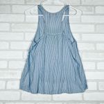 Hollister  Blue White Striped Sleeveless‎ Embroidered Tank, Light, Size Small Photo 5