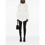 Mugler Long Sleeve Shirt Dress in Snow 38 New Womens Polo Mini White Size undefined Photo 11
