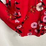 Keepsake  Red Floral Romper Womens 10 Flounce Flutter Sleeve Summer Playsuit Photo 1