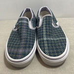 Vans  plaid slip on Women's Size 6 1/2 Men's Size 5   Blue Green And Lilac‎ Photo 0