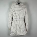 BCBG MAX AZRIA Down Puffer Coat White Women's S Belted Winter Warm Jacket‎ Photo 12