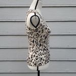 Sutton Studio Cashmere Sleeveless Sweater Shell | Animal Print Sweater Shell Black Photo 2