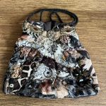 Maria Zeiour Artisan Embellished Beaded Steampunk Patchwork Bucket Bag Purse Brown Photo 11
