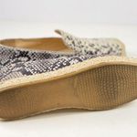 Stuart Weitzman Shoes Gray Catalan Snakeskin Embossed Espadrilles Loafer US 7 M Photo 7
