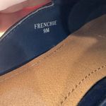 Elie Tahari TAHARI Frenchie Vegan Blue Suede Patent Leather Slip on Mule Loafers Academia 9 Photo 9