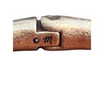 Madewell  Matte Gold Tone Hinged Cuff Bracelet Sitting at 6" Sleek Signed Photo 3