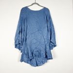 Sundress Indiana Basic Roma Powder Blue & White Metallic Stripe Mini Dress XS/S Photo 0