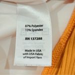 Years Of Ours Ribbed Matching Set Biker Shorts Racerback Sports Bra Orange Small Photo 11