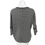 Max Studio Black White Tweed Crew Neck Long Sleeve Sweater Blouse Tunic Top Sz M Photo 1