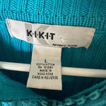 Y2K knit ribbed zip up sweatsuit top Blue Size L Photo 1