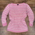 Talbots 100% Linen Knit Crewneck Casual Striped Sweater Photo 1