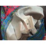 Colorful Floral Patchwork Tube Top Crop Shirt Size S Polyester Spandex Pink Photo 6