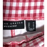 Susan Graver  Weekend Crop Pull On Pants M Red Gingham Cottagecore Preppy Picnic Photo 5