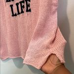 Wooden Ships  Pink Knit Sweater Photo 5
