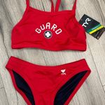 Tyr. Durafast Lite Reversible GUARD D-Back 2pc Bikini Swimsuit Red Blue Small $74 Photo 3