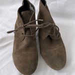 Nine West Dark Green Lace Up Booties Size 9.5 Photo 0