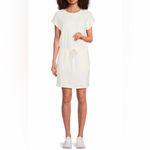 Andrew Marc Crew Neck Drawstring Cotton Blend Minidress Sweatshirt Dress M NWT Photo 1