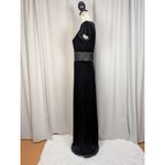 90s Vintage Velvet JR Nites Short Sleeve Long Formal Gown Dress Black Size 6 Photo 11