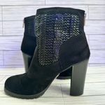 Juicy Couture  Ankle Boots Chunky Block Suede Womens Lupia Black Size 8 Photo 2