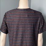 MINKPINK  Metallic Striped Black Tee Shirt Dress Photo 5