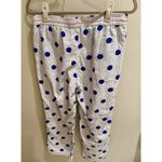 Boden Polka Dot Crop Pants Lounge Pajama Drawstring Casual Blue White M Size M Photo 2