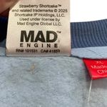 NWT Strawberry Shortcake Striped Cropped Sweatshirt XL Mad Engine Coquette Blue Photo 2