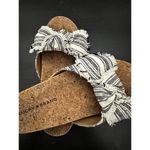 Lucky Brand  Floritan Canvas Bow Slide Sandal Women's Size 6 M Beige Cork Flats Photo 4