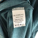 Bloomchic  Womens T Shirt Midi Dress Asymmetric Ruffle Flutter Sleeve Green 12 Photo 3