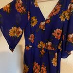 Bailey blue  Floral wide leg jumper Photo 1