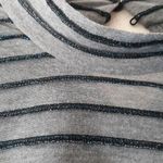 Wild Fable Women Size Medium Gray Stripe Long Sleeve Crop Top Photo 3