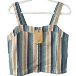 Knot Sisters  ANTHROPOLOGIE Striped Linen Blend‎ Tank, Small Photo 0