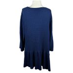 Lane Bryant  Womens Peplum Knit Zip Front Cardigan Sweater Navy‎ Blue Sz 22/24 Photo 1