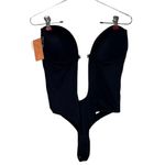 Feelin Girl Women's Black Backless Thong Plunge Shapewear Bodysuit Medium NWT Photo 0