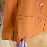 Carole Little Orange Wool Collarless Button Front Blazer Jacket Women's M Size M Photo 2