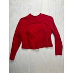 Princess Polly Cathey Long Sleeve Corset Top Red Womens Large Holiday Photo 2
