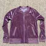 Juicy Couture  Shimmery Purple Velour Zip Bomber Photo 0