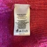 CeCe  Women’s Size Large Bright Pink Long Sleeve Pearl Embellished Sweater Barbie Photo 7