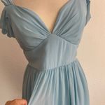 Mystic Cinderella Blue Cold Shoudler Cocktail Dress Photo 3