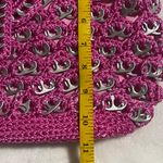Hand Crocheted Aluminum Soda Can Pull Tab Pink Purse Crossbody Bag Handmade Photo 7