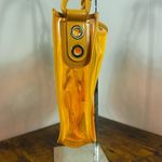 Dolce & Gabbana Dolce &‎ Gabbana D&G Rhinestone Embellished Clear Orange Vinyl Tote Bag Photo 6