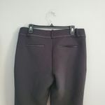Loft Black Marisa Waffle Print Straight Leg Ankle Pants Size 10 Photo 3